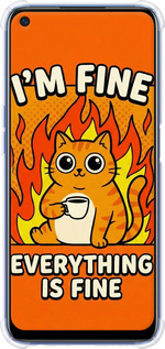 Силіконовий протиударний с посиленими кутами чехол Funny Cat для Realme 6 - 6786sp-1913 изображение 