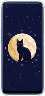 Силіконовий протиударний с посиленими кутами чехол Cute Cat Celestial/Witchy для Realme 6 - 6787sp-1913 изображение 