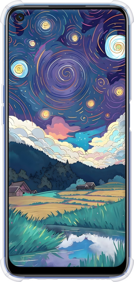 Силикон с усиленными углами чехол Креативный арт для Realme 6 - 6322sp-1913 изображение 