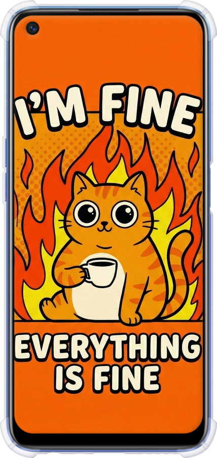 Силіконовий протиударний с посиленими кутами чехол Funny Cat для Realme 6 - 6786sp-1913 изображение 