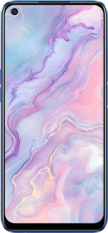 2D пластиковый чехол Нежный мрамор для Realme 6 - 6310t-1913 изображение 
