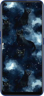 TPU чехол Зображення котиків з темною аквареллю для Realme 7 Pro - 6521b-2082 изображение 