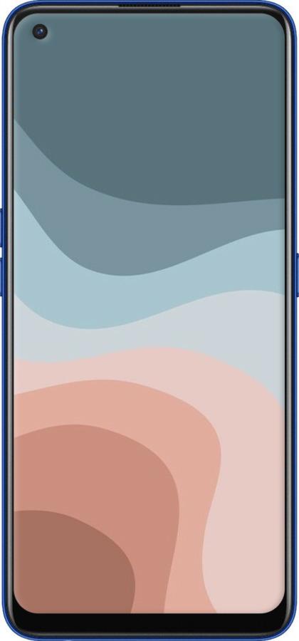 TPU чехол З синіми та рожевими хвилями в стилі ретро для Realme 7 Pro - 6532b-2082 изображение 