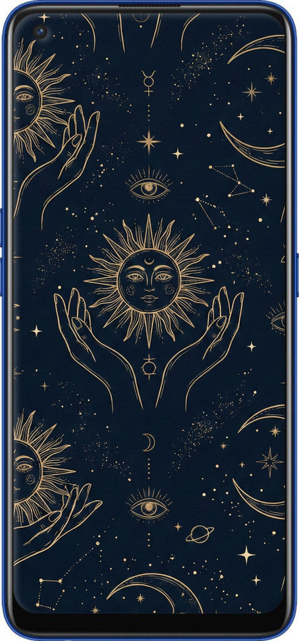 TPU чехол Celestial Harmony: Sun & Moon Gold Mystic Pattern для Realme 7 Pro - 6778b-2082 изображение 
