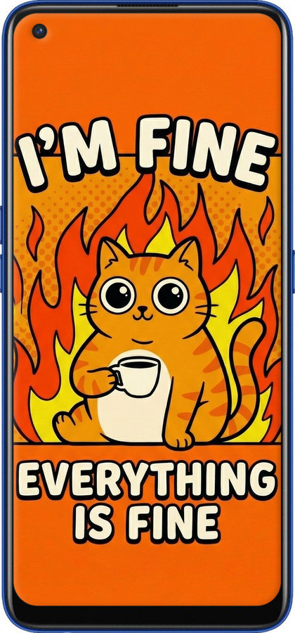 TPU чехол Funny Cat для Realme 7 Pro - 6786b-2082 изображение 