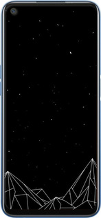 2D пластиковый чехол Черно белые абстрактные горы для Realme 7 - 6437t-2081 изображение 
