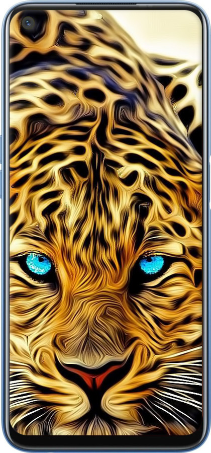 2D пластиковый чехол Леопард для Realme 7 - 6611t-2081 изображение 