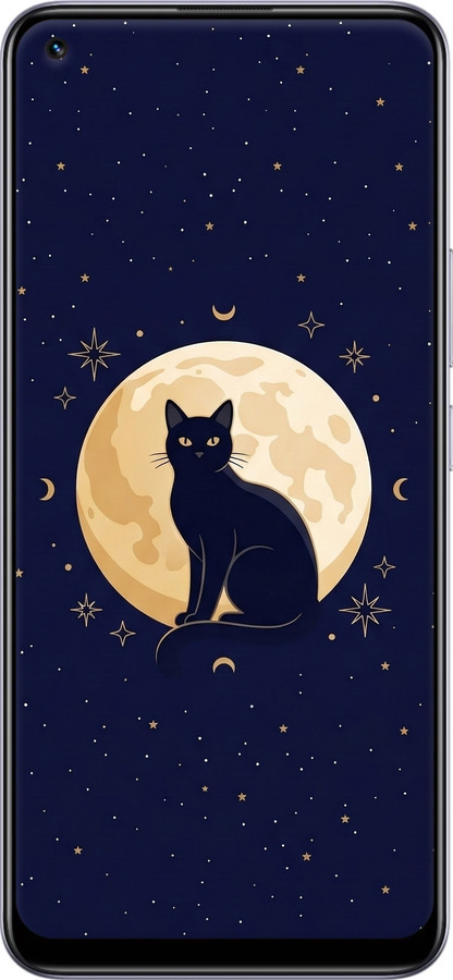 TPU чехол Cute Cat Celestial/Witchy для Realme 8 - 6787b-2303 изображение 