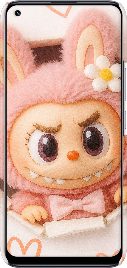 3D пластиковий матовий чехол Лабубу 2 для Realme 8 - 6710m-2303 изображение 