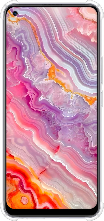Силіконовий протиударний с посиленими кутами чехол Мрамор 2 для Realme 8 - 6307sp-2303 изображение 
