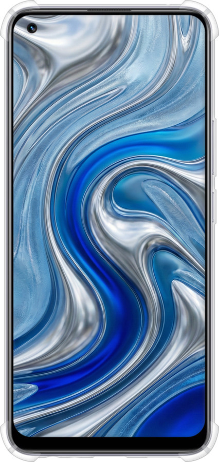 Силикон с усиленными углами чехол Liquid Chrome для Realme 8 - 6781sp-2303 изображение 