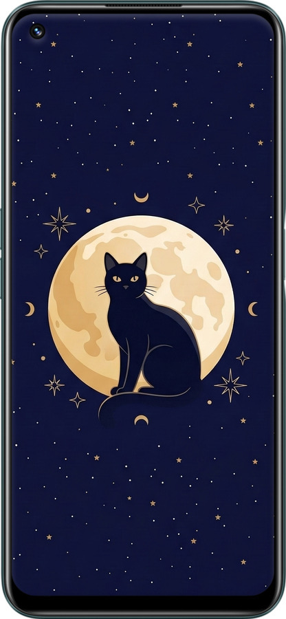 Силіконовий чехол Cute Cat Celestial/Witchy для Realme 9 Pro - 6787u-2595 изображение 