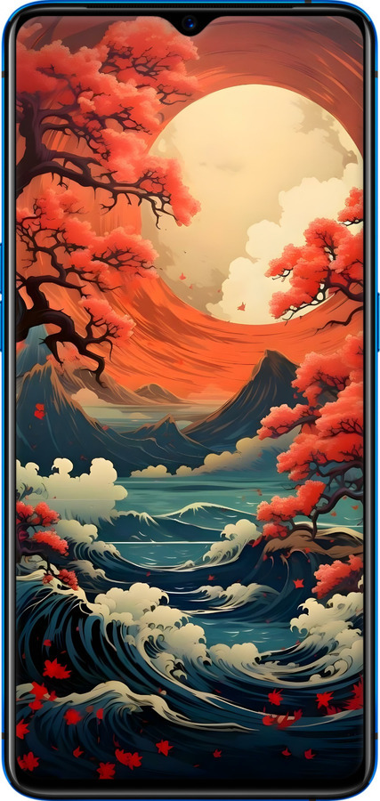 TPU чехол Природа японии для Realme X2 Pro - 6327b-1866 изображение 