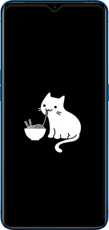 TPU чехол С милым котом на черном фоне для Realme X2 Pro - 6528b-1866 изображение 