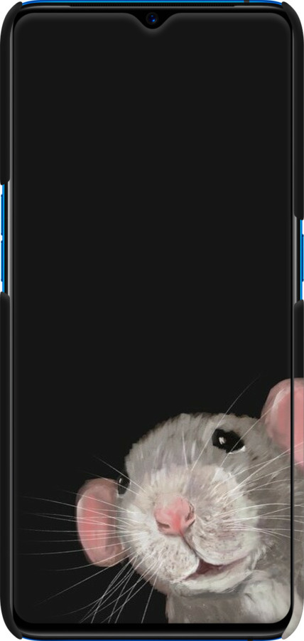 3D пластиковий матовий чехол The Peeking Rat для Realme X2 Pro - 6442m-1866 изображение 