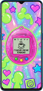 Силиконовый чехол Y2K Aesthetic Retro Pet: Годуй мене кавою для Realme X2 Pro - 6784u-1866 изображение 