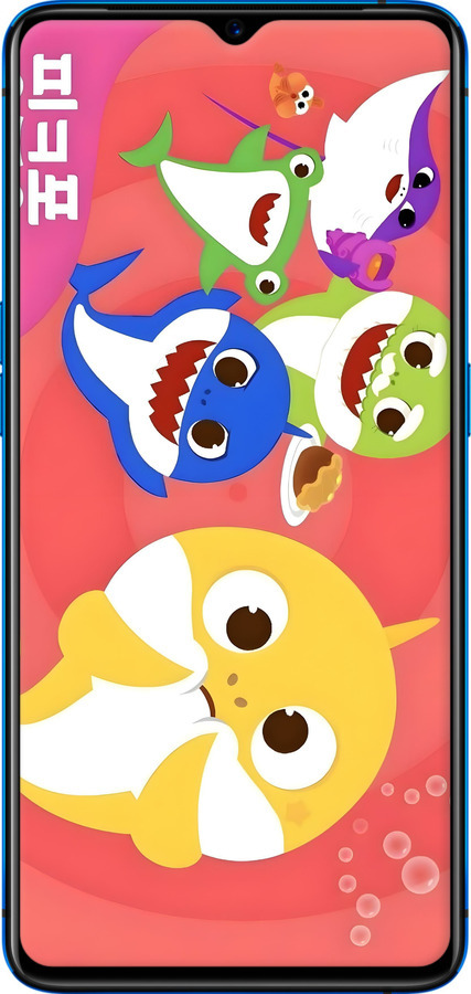 Силіконовий чехол Бейби Шаркс для Realme X2 Pro - 6305u-1866 изображение 