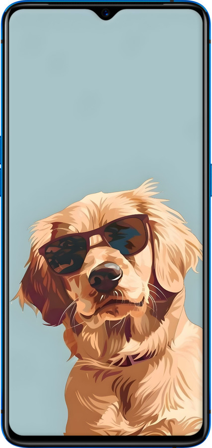 2D пластиковый чехол Пес в очках для Realme X2 Pro - 6381t-1866 изображение 