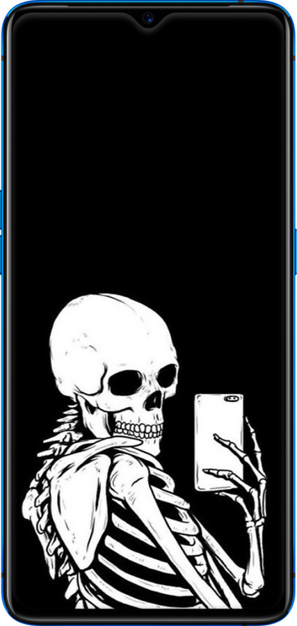2D пластиковий чехол Скелет робить Selfie для Realme X2 Pro - 6535t-1866 изображение 
