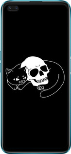 Силіконовий чехол Із зображенням кота та черепа для Realme X50 - 6491u-1894 изображение 