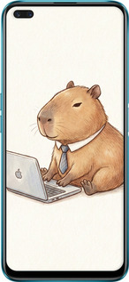 Силиконовый чехол Funny Capybara CEO Working для Realme X50 - 6777u-1894 изображение 