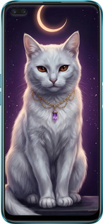 Силиконовый чехол Mystic White Cat Gothic Dark Purple Gold для Realme X50 - 6805u-1894 изображение 