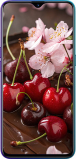 Силіконовий чехол Вишня у шоколаді для Realme XT - 6698u-1868 изображение 