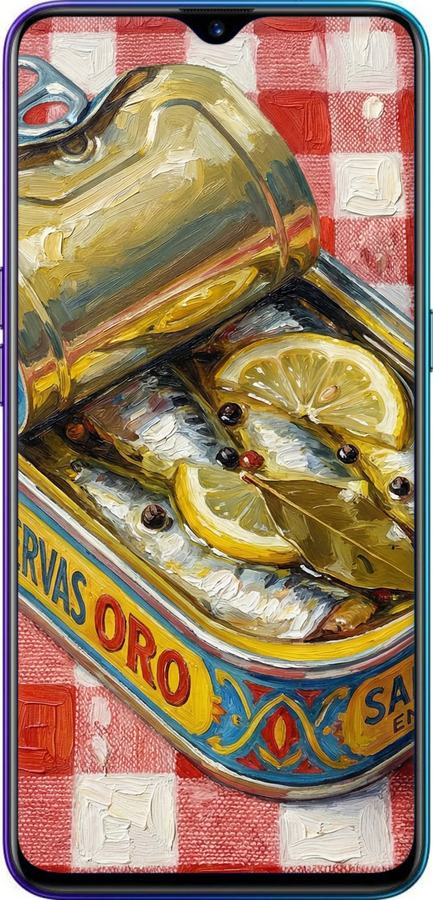 Силиконовый чехол Vintage Sardine Tin Phone для Realme XT - 6772u-1868 изображение 