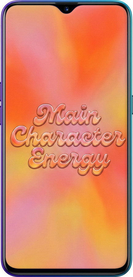 Силиконовый чехол Aura Gradient Main Character Energy Aesthetic Y2K для Realme XT - 6783u-1868 изображение 