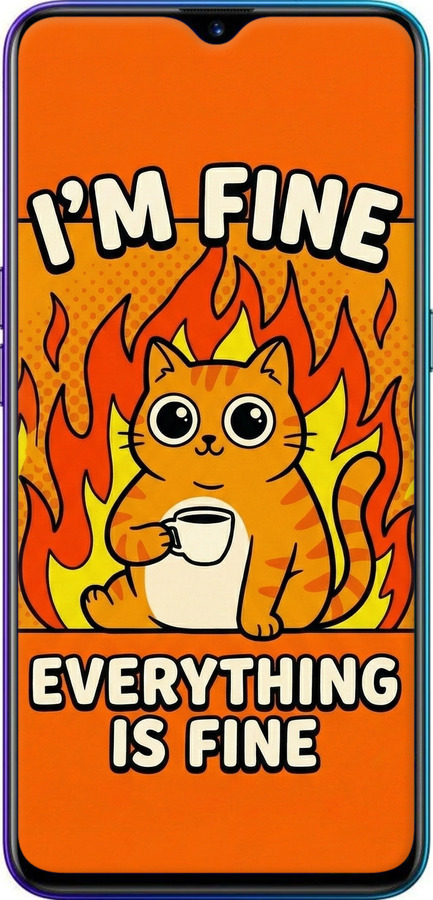 Силіконовий чехол Funny Cat для Realme XT - 6786u-1868 изображение 