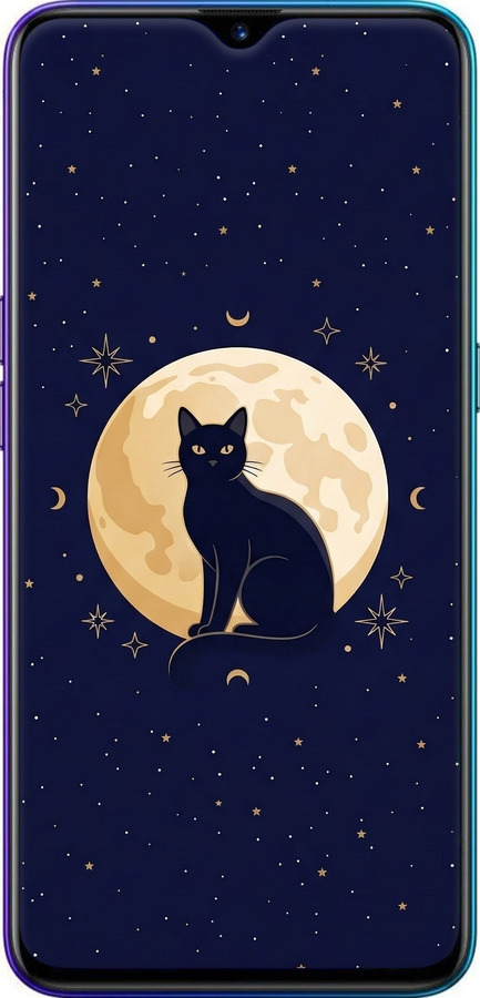 Силіконовий чехол Cute Cat Celestial/Witchy для Realme XT - 6787u-1868 изображение 