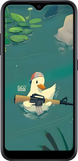 TPU чехол Уточка с автоматом для Samsung Galaxy A01 A015F - 6356b-1842 изображение 