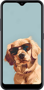 TPU чехол Пес в очках для Samsung Galaxy A01 A015F - 6381b-1842 изображение 