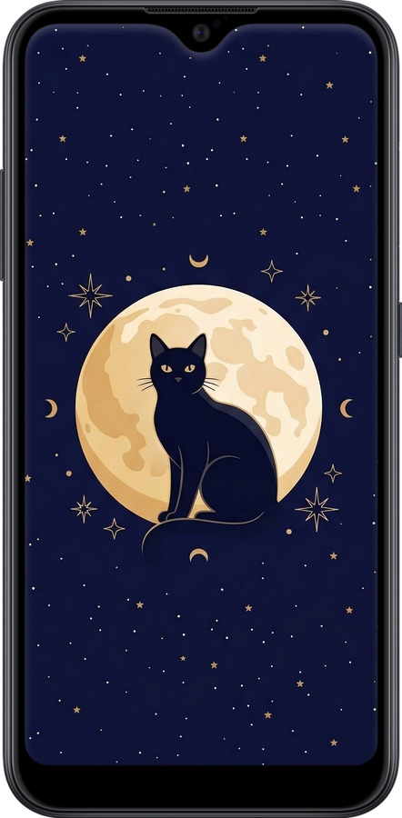 TPU чехол Cute Cat Celestial/Witchy для Samsung Galaxy A01 A015F - 6787b-1842 изображение 
