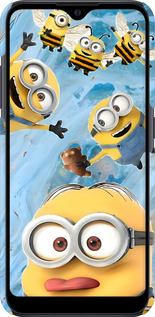 3D пластиковый матовый чехол Миньоны для Samsung Galaxy A01 A015F - 6386m-1842 изображение 
