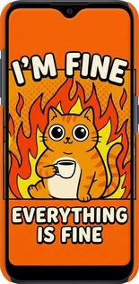 3D пластиковий матовий чехол Funny Cat для Samsung Galaxy A01 A015F - 6786m-1842 изображение 