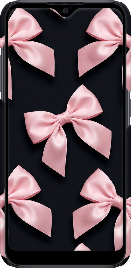 3D пластиковый матовый чехол Coquette Ribbons Dark Coquette для Samsung Galaxy A01 A015F - 6767m-1842 изображение 
