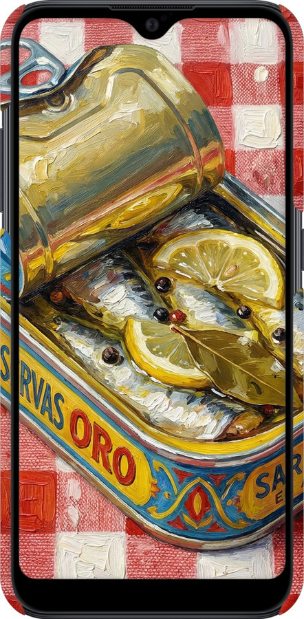 3D пластиковий матовий чехол Vintage Sardine Tin Phone для Samsung Galaxy A01 A015F - 6772m-1842 изображение 