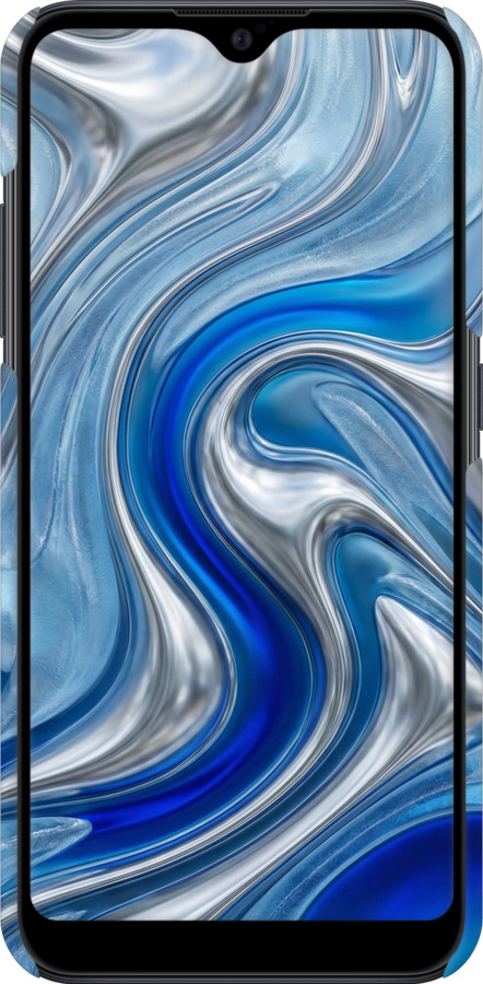 3D пластиковый матовый чехол Liquid Chrome для Samsung Galaxy A01 A015F - 6781m-1842 изображение 