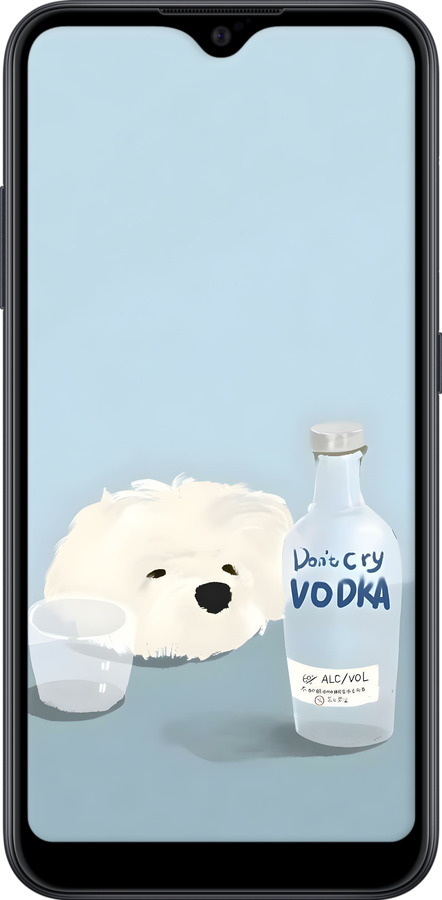 2D пластиковый чехол Пес водка для Samsung Galaxy A01 A015F - 6368t-1842 изображение 