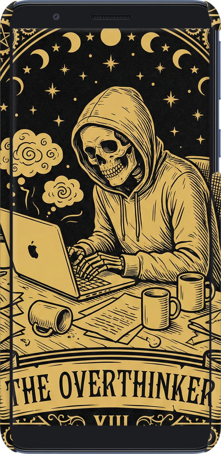 3D пластиковый матовый чехол The Overthinker для Samsung Galaxy A01 Core A013F - 6774m-2065 изображение 