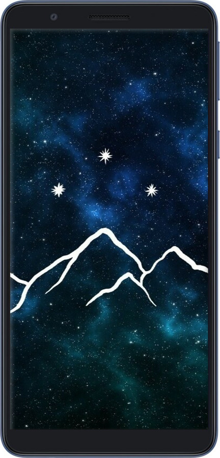 Силиконовый чехол Горы и звезды нарисованы на фоне галактики для Samsung Galaxy A01 Core A013F - 6490u-2065 изображение 