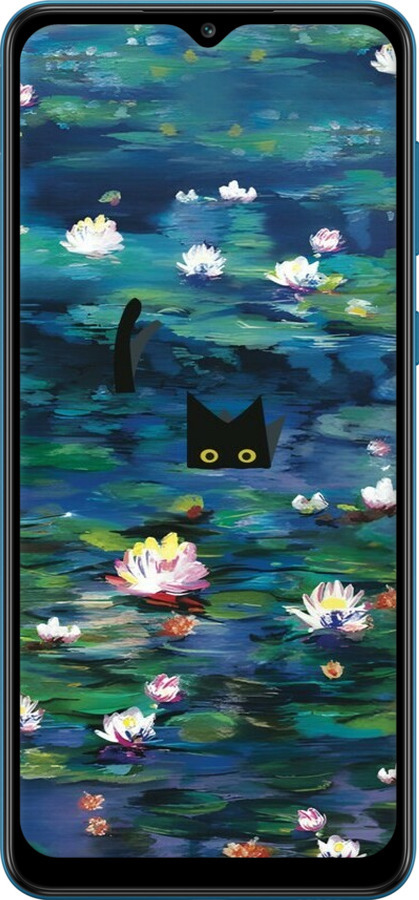 TPU чехол с изображением водяных лилий и кошек для Samsung Galaxy A02 A022G - 6257b-2260 изображение 