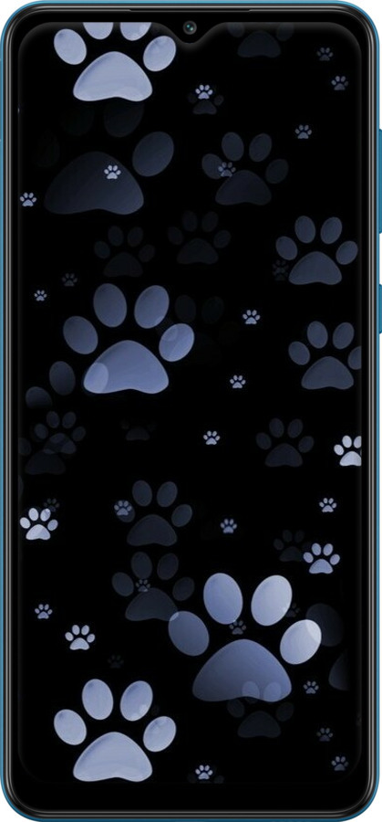 TPU чехол С синими отпечатками лап для Samsung Galaxy A02 A022G - 6441b-2260 изображение 