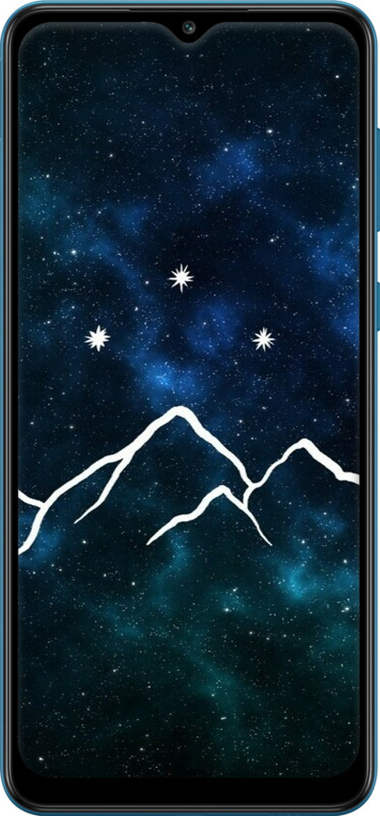 TPU чехол Горы и звезды нарисованы на фоне галактики для Samsung Galaxy A02 A022G - 6490b-2260 изображение 