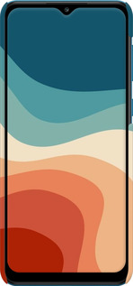 3D пластиковый матовый чехол В стиле ретро с волнами для Samsung Galaxy A02 A022G - 6531m-2260 изображение 