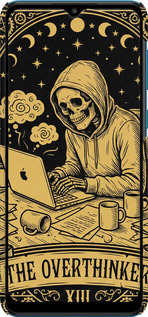 3D пластиковый матовый чехол The Overthinker для Samsung Galaxy A02 A022G - 6774m-2260 изображение 