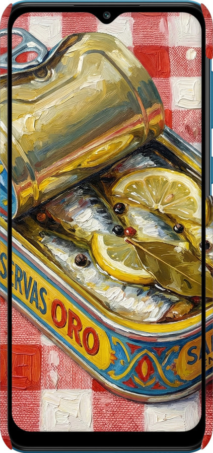 3D пластиковый матовый чехол Vintage Sardine Tin Phone для Samsung Galaxy A02 A022G - 6772m-2260 изображение 