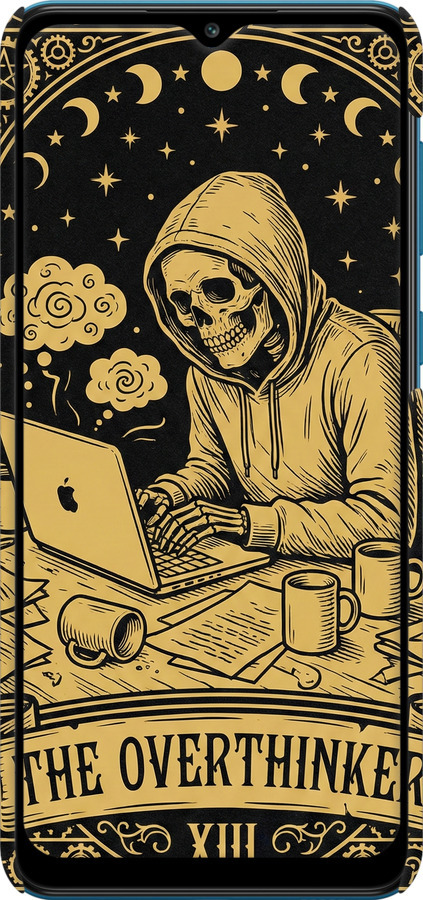 3D пластиковый матовый чехол The Overthinker для Samsung Galaxy A02 A022G - 6774m-2260 изображение 