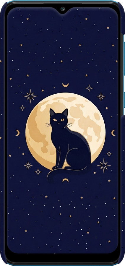 3D пластиковый матовый чехол Cute Cat Celestial/Witchy для Samsung Galaxy A02 A022G - 6787m-2260 изображение 